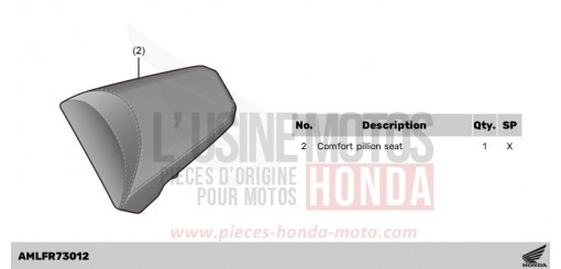 KIT,COMFORT PILLION SEAT *BLACK RED* NT1100AR de 2024
